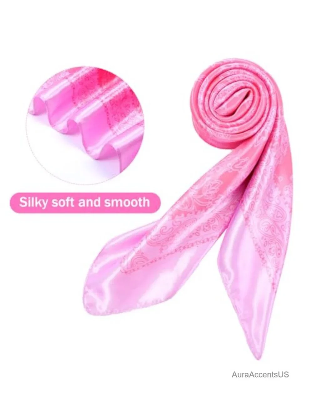 35 inch Square Polyester Head Wrap Scarf for Women Multifunctional Neck Scarf